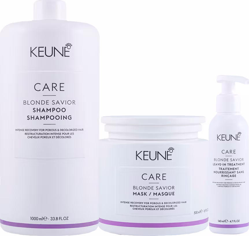 KIT KEUNE CARE BLONDE SAVIOR - SH 1000ML+MÁSC 500ML+LEAVE-IN 140ML