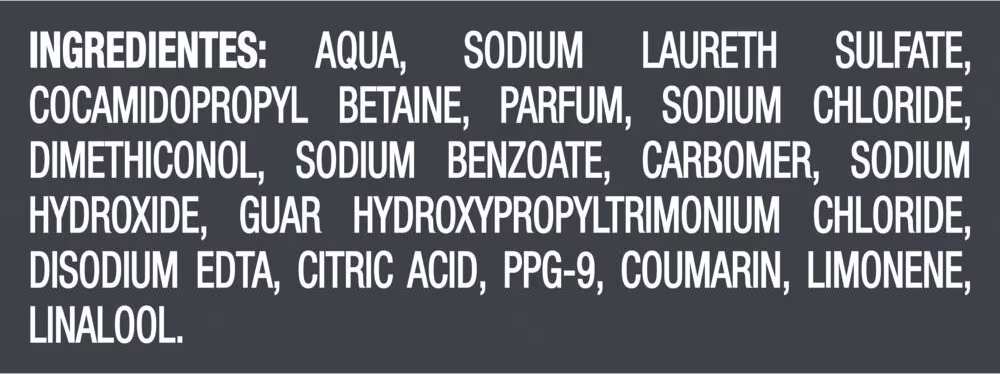 A imagem mostra informações sobre os ingredientes presentes na fórmula.