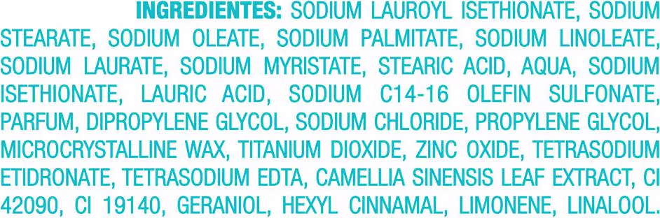 A imagem mostra os ingredientes presentes na fórmula.