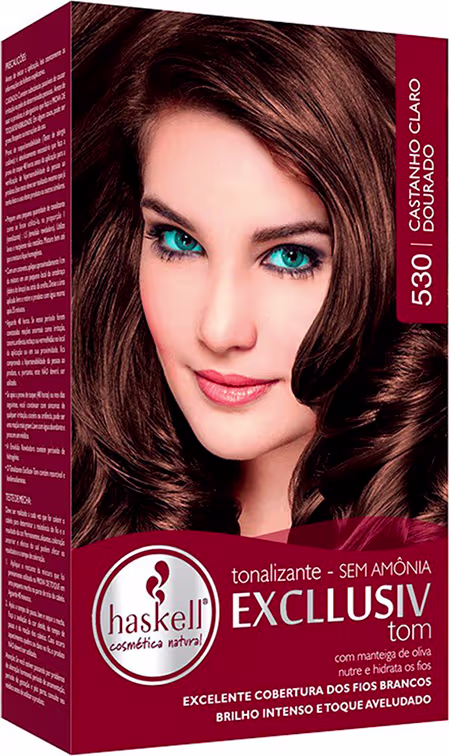 Tonalizante Haskell Excllusiv Tom 530 Castanho Claro Dourado