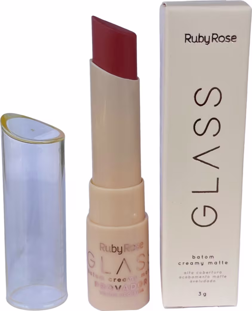 Batom Ruby Rose Glass Creamy Matte