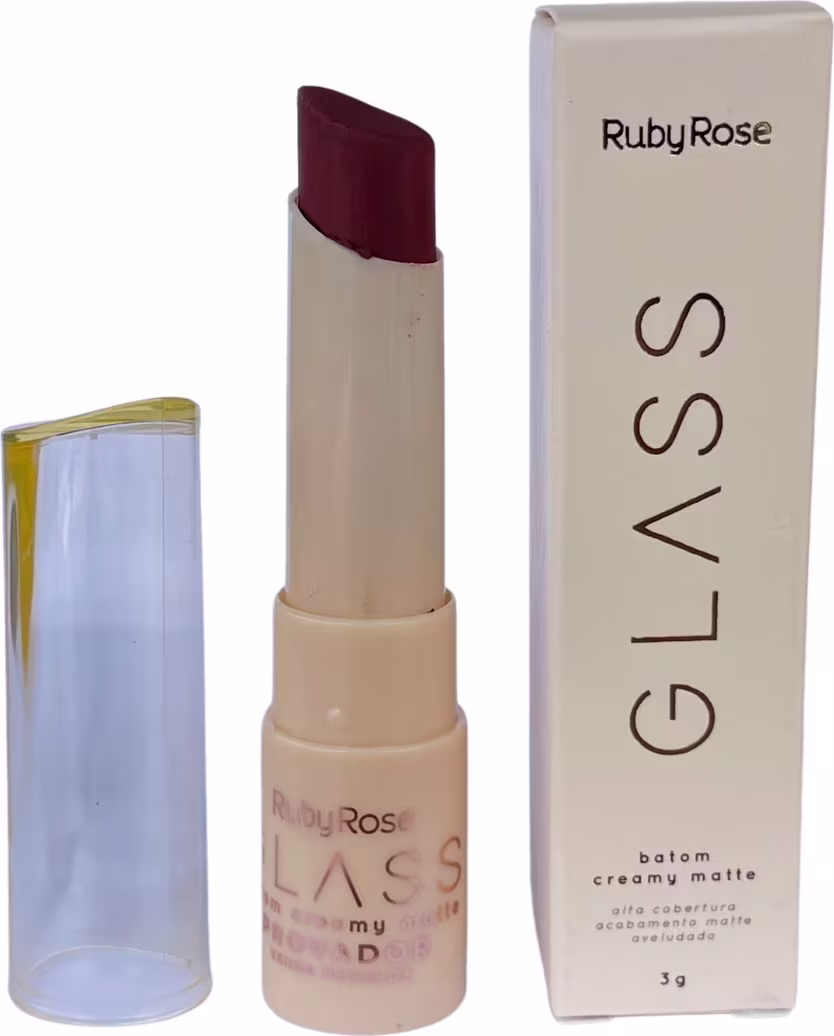 Batom Ruby Rose Glass Creamy Matte