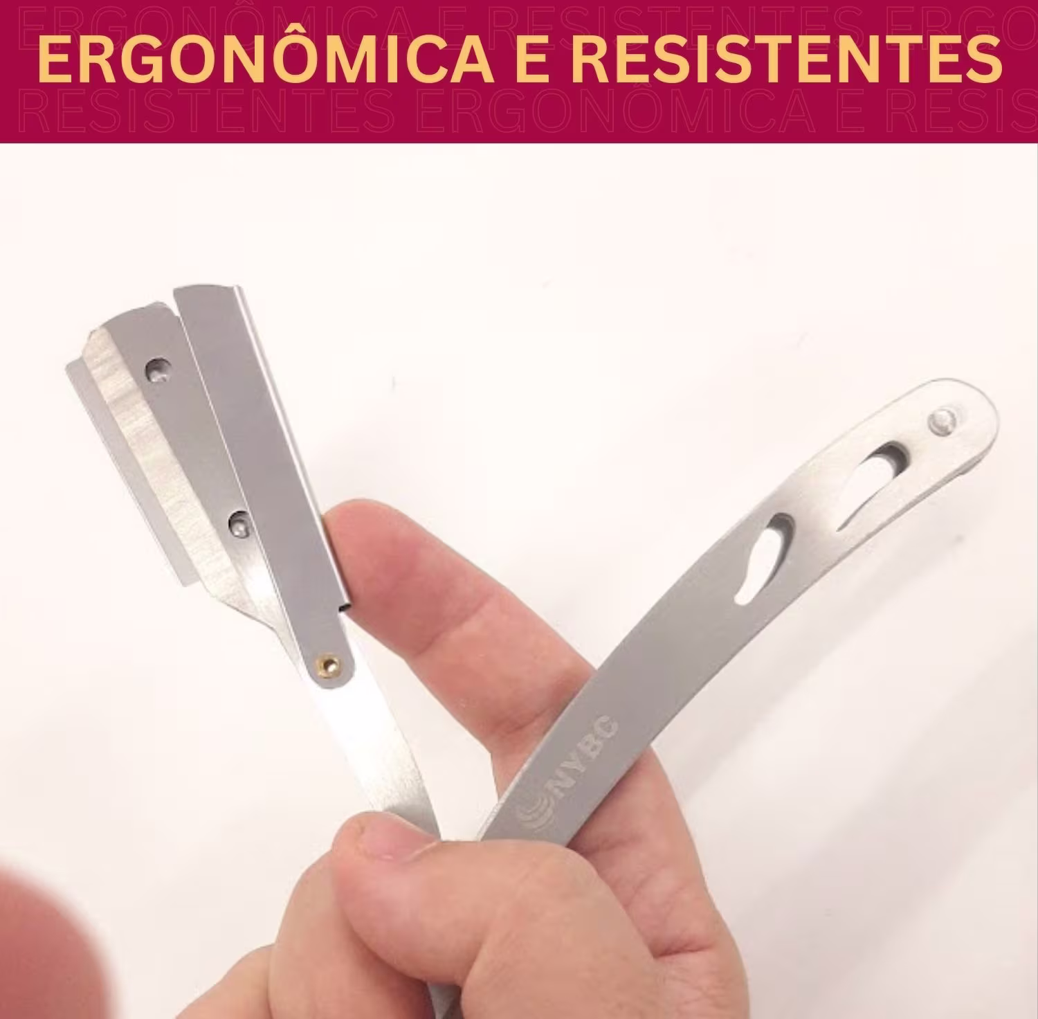 Navalhete de Corte NYBC Beauty Aço Inox, 1 produto.