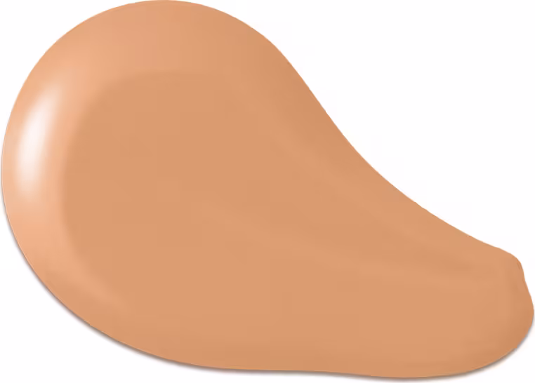 O produto apresentado na imagem é uma base de maquiagem de cor bege, com uma textura cremosa e suave. Sua forma é arredondada e convexa. Não há rótulos, marcas ou outras informações visíveis na imagem.