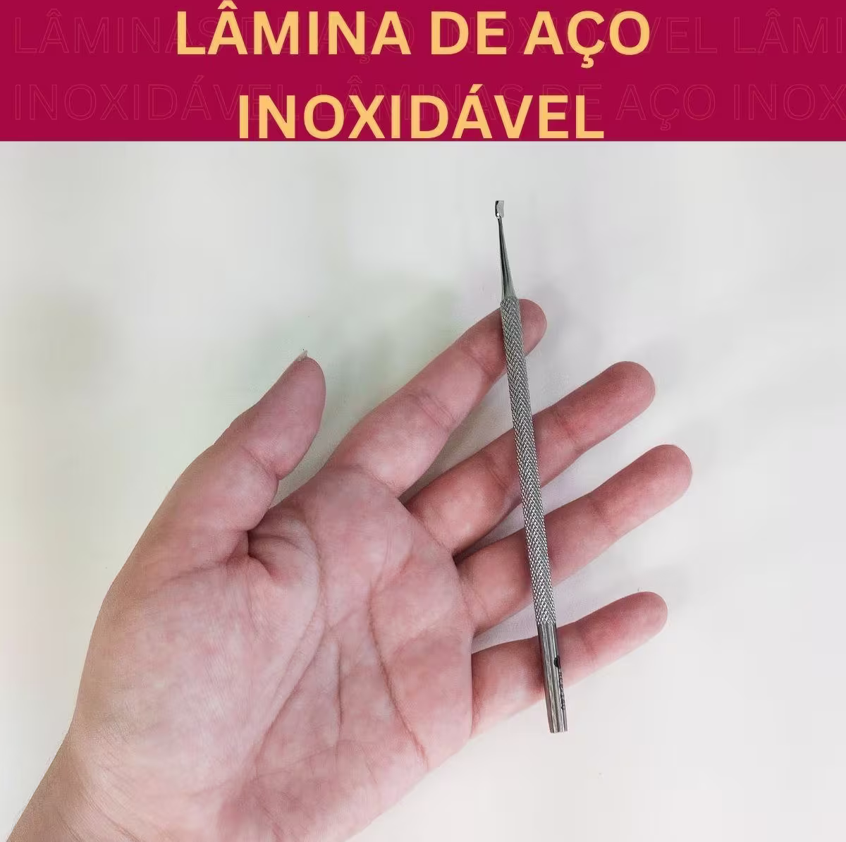 Kit NYBC Beauty Raspador de Cutícula Aço Inox, 10 Unidades.