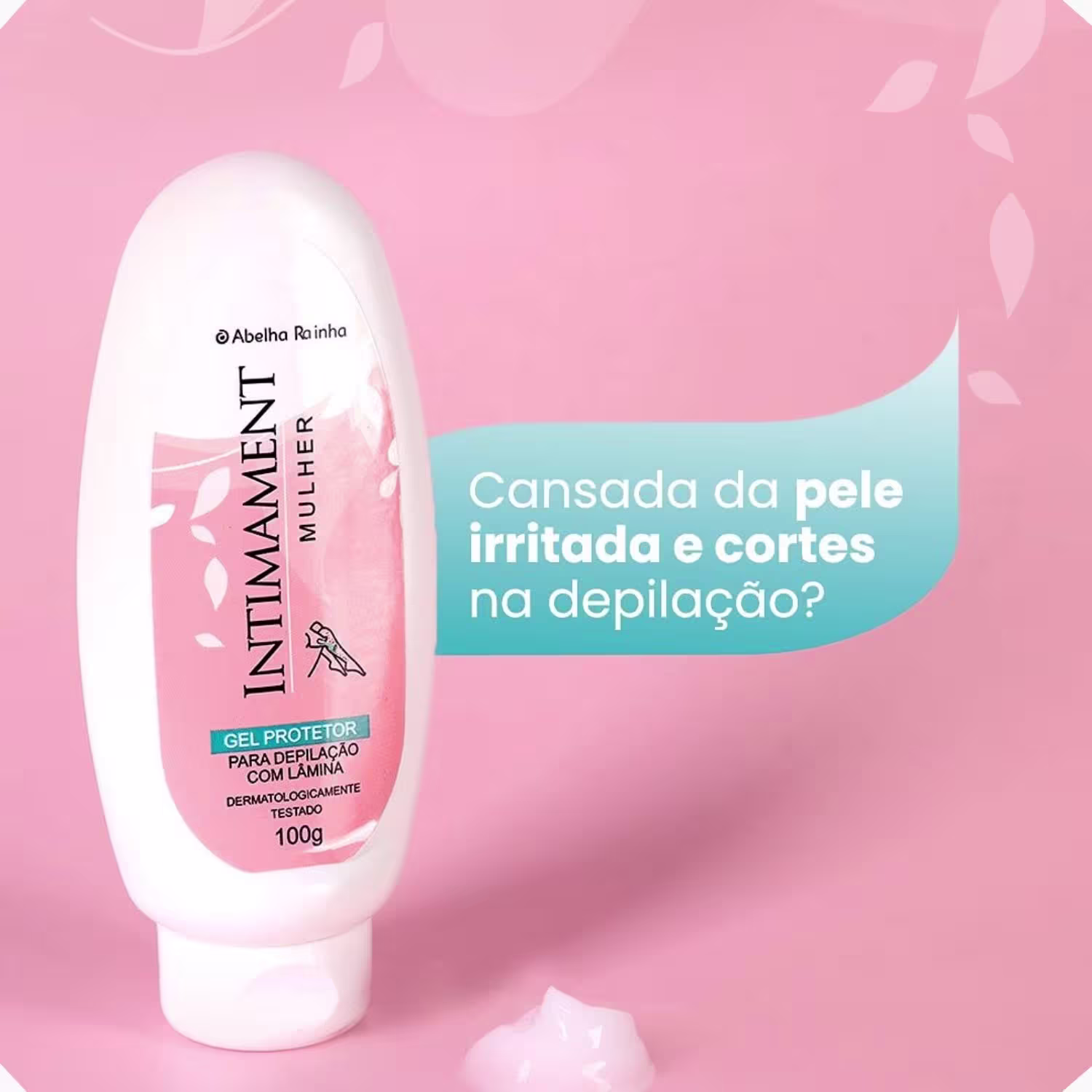 Gel Protetor para Depilação com Lâmina Abelha Rainha Intimament Mulher, 100g.