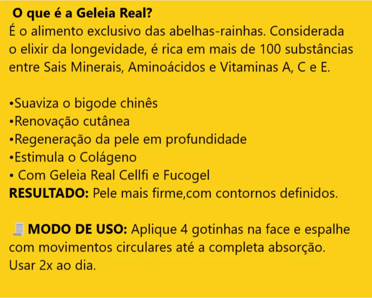 Sérum Facial Preenchedor Abelha Rainha Revitalize Geleia Real, 30ml.
