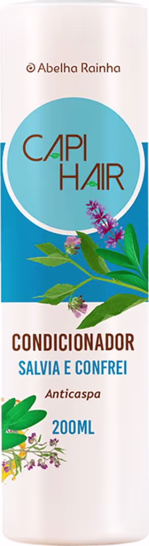 Condicionador Anticaspa Abelha Rainha Capi Hair Sálvia e Confrei, 200ml.