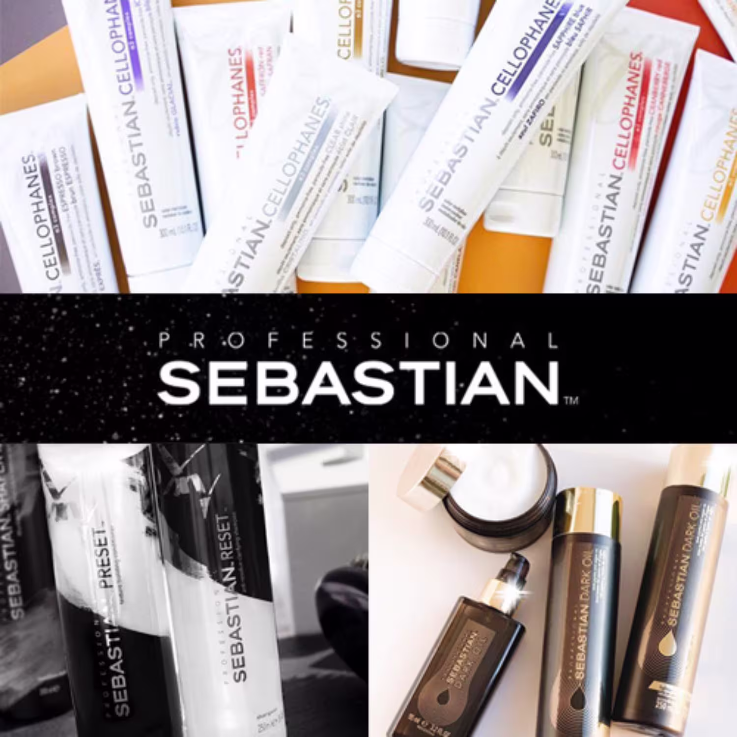 Seleção de produtos da marca Sebastian Professional
