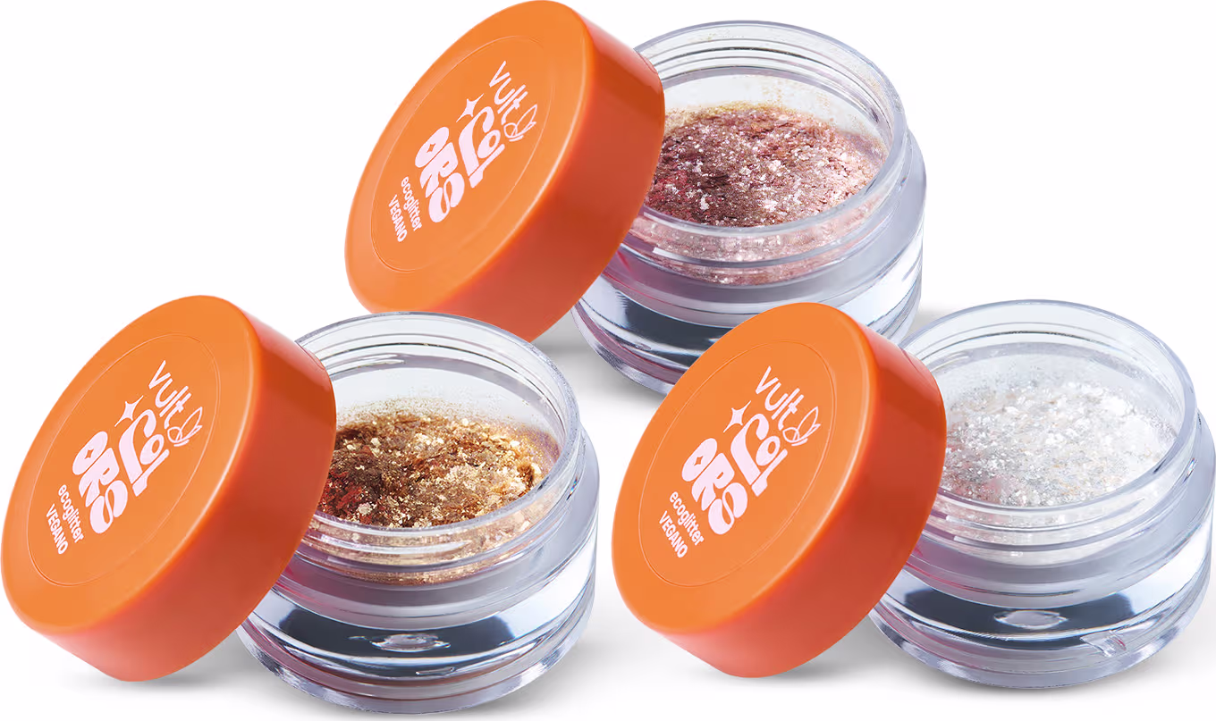 Kit Vult Colors Ecoglitter Trio, 3 produtos.