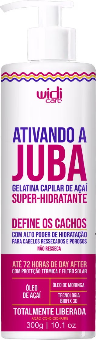 Gelatina Capilar Hidratante Widi Care Ativando a Juba, 300g.