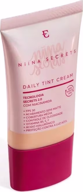 Base Líquida Eudora Niina Secrets Daily Tint Cream Cor 3, 25ml.