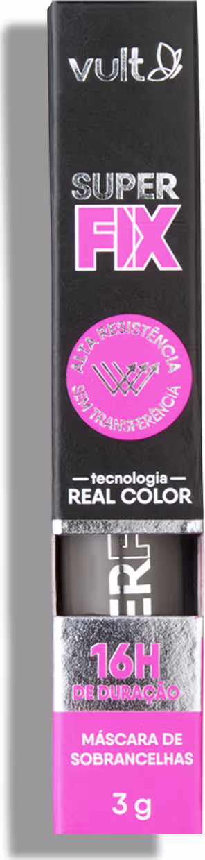 Produto dentro da caixa da embalagem, a caixa tem cor rosa e preto.