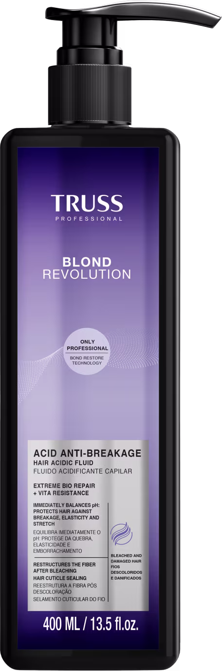 Acidificante da linha Blond Revolution Acid Anti-Break da marca TRUSS.