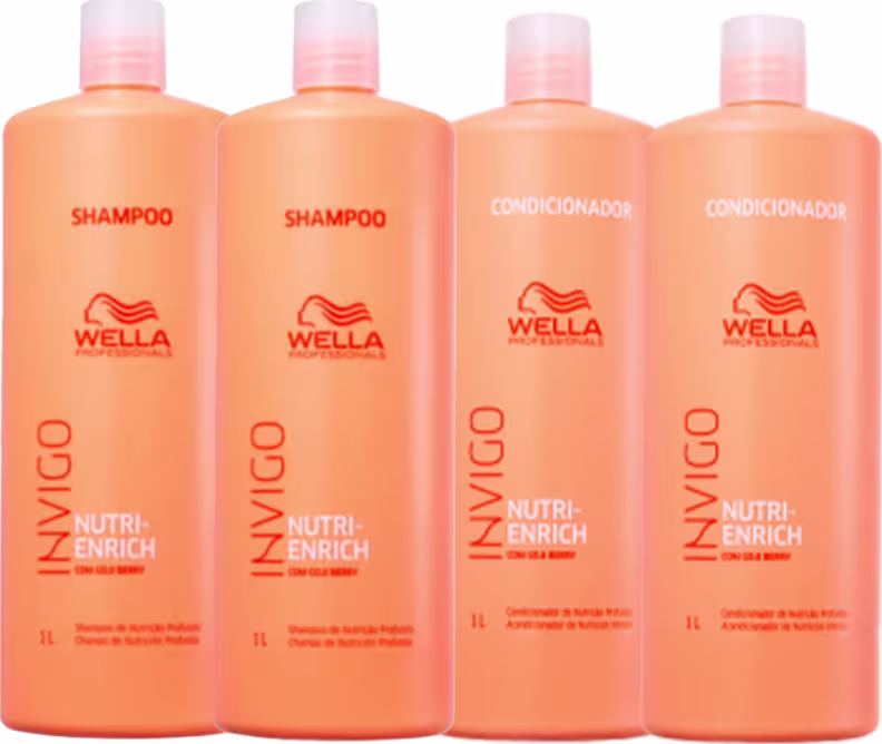 Kit Wella Professionals Invigo Nutri-Enrich Salon Four, 4 produtos.