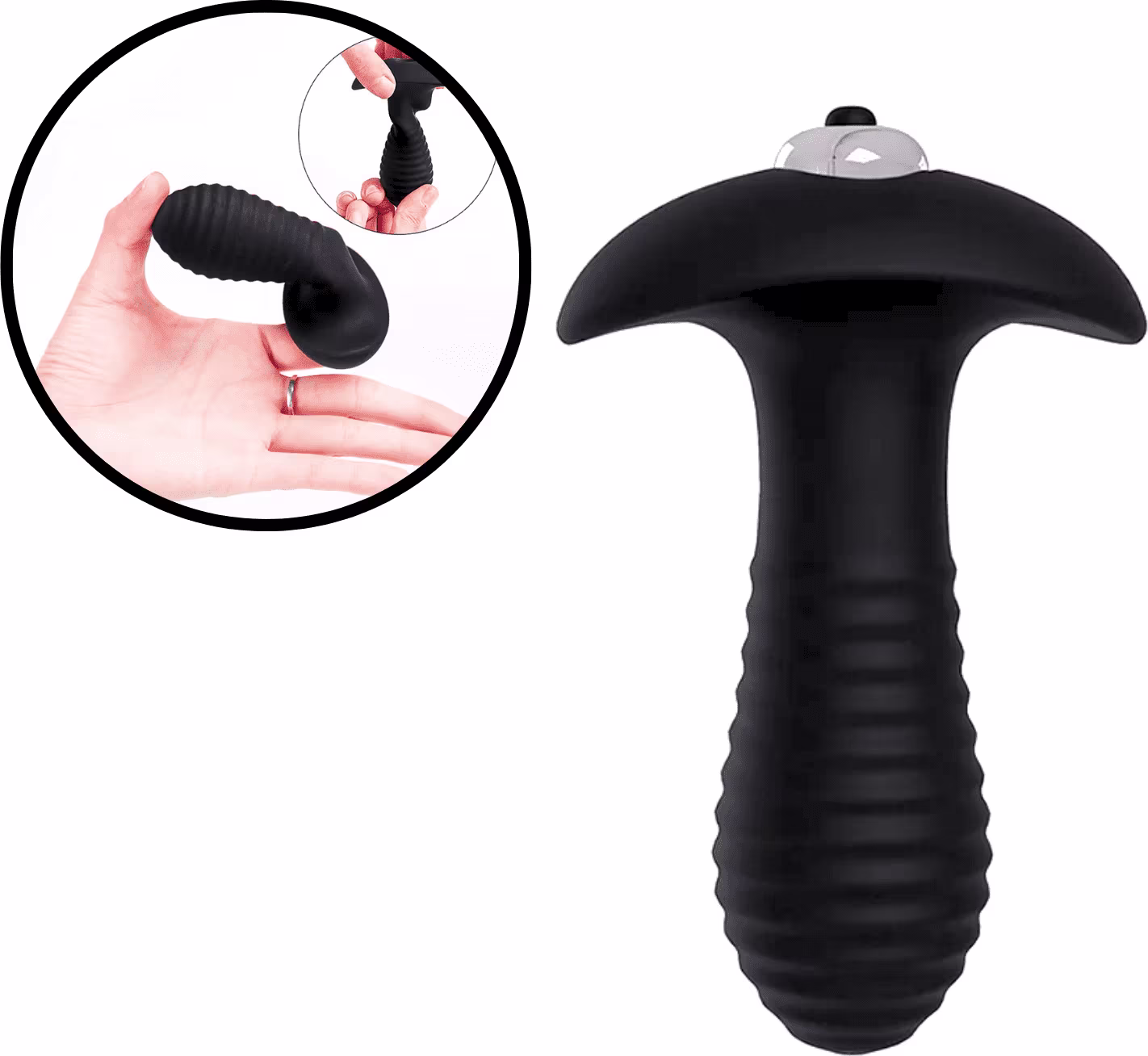 Plug Anal Vibratório S-Hande Spiral Preto, 1 produto.