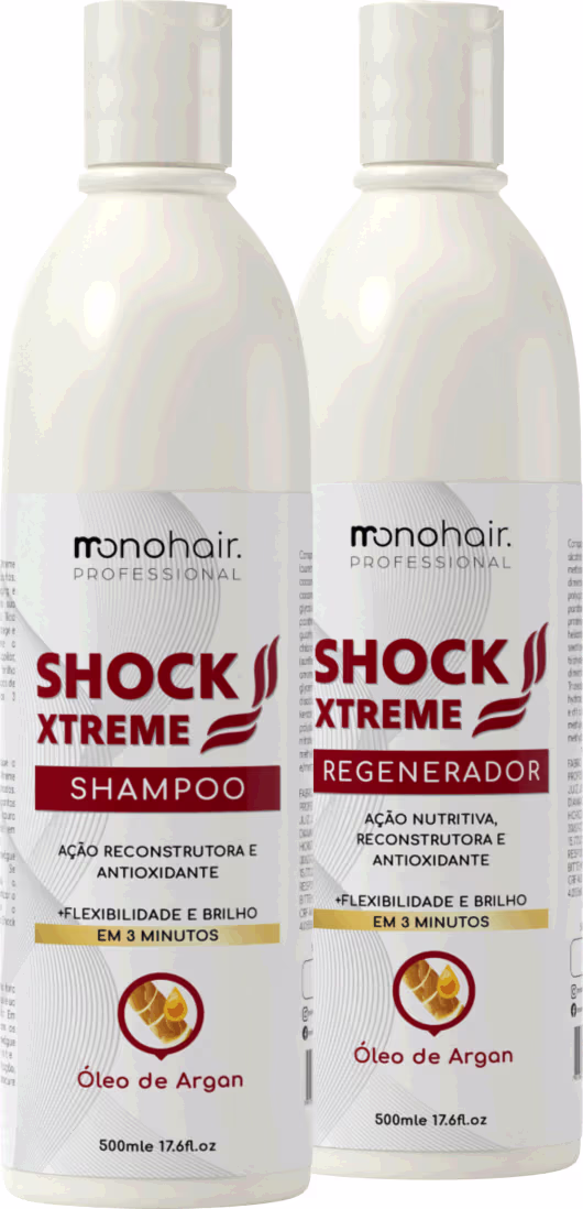 Shampoo e Regenerador Shock Xtreme de Monohair Professional.