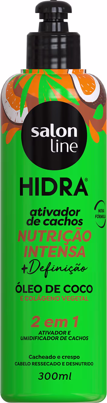 Ativador de Cachos Salon Line Hidra Nutrição Intensa + Definição. Volumetria de 300ml.