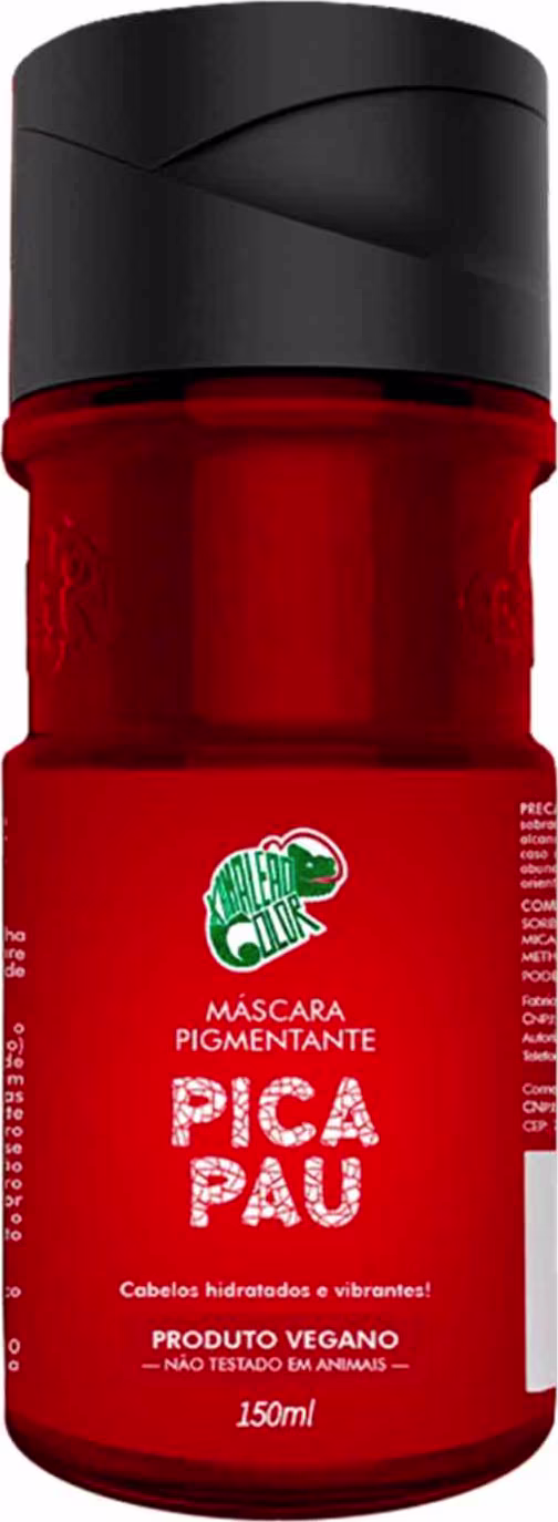 Máscara Pigmentante Capilar Kamaleão Color Pica Pau, 150ml.