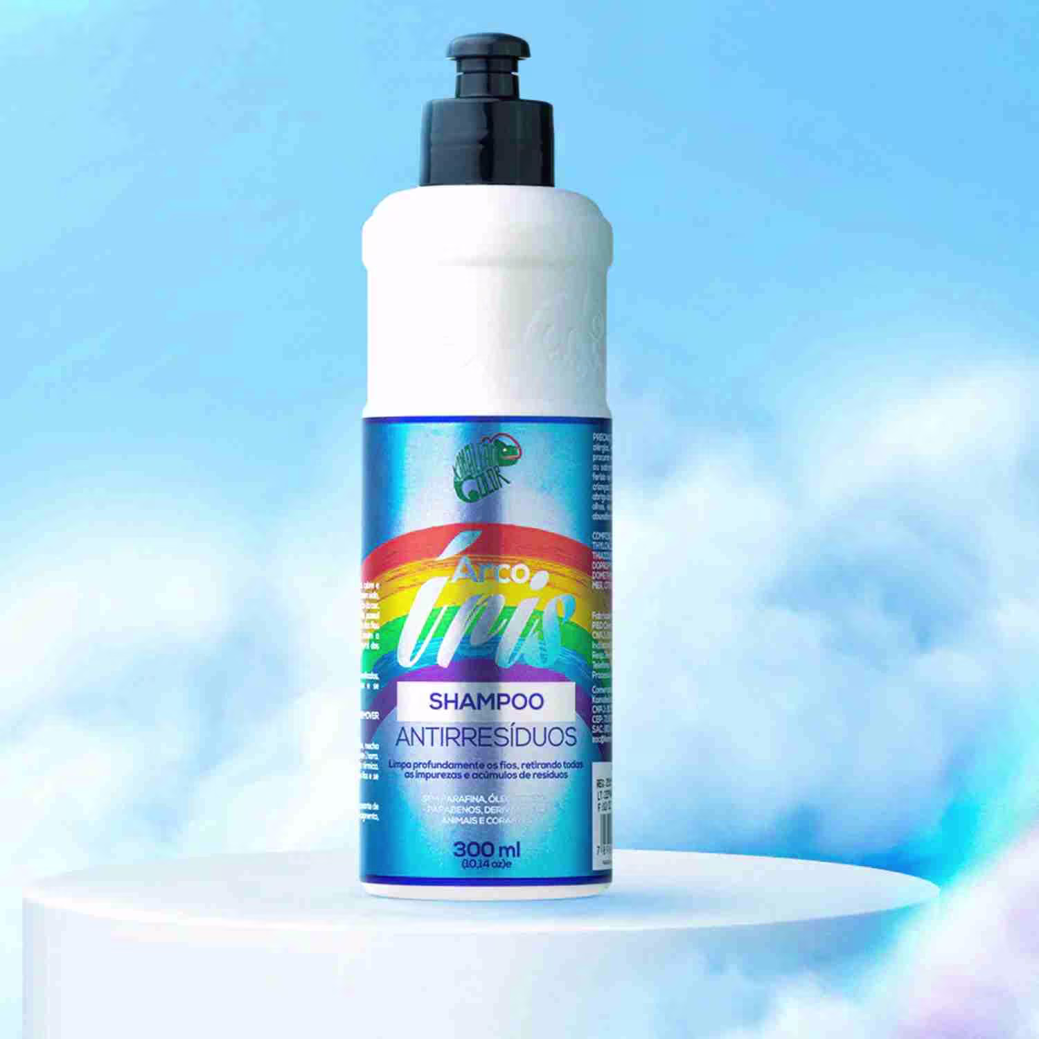 Shampoo Antirresíduos Kamaleão Color Arco-Íris, 300ml.