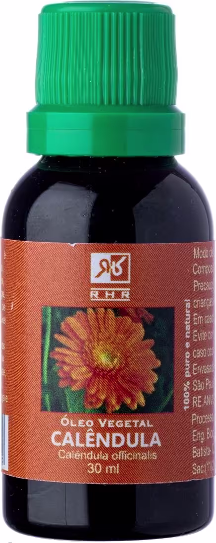Óleo pronto para pele de Calêndula da RHR Cosméticos.