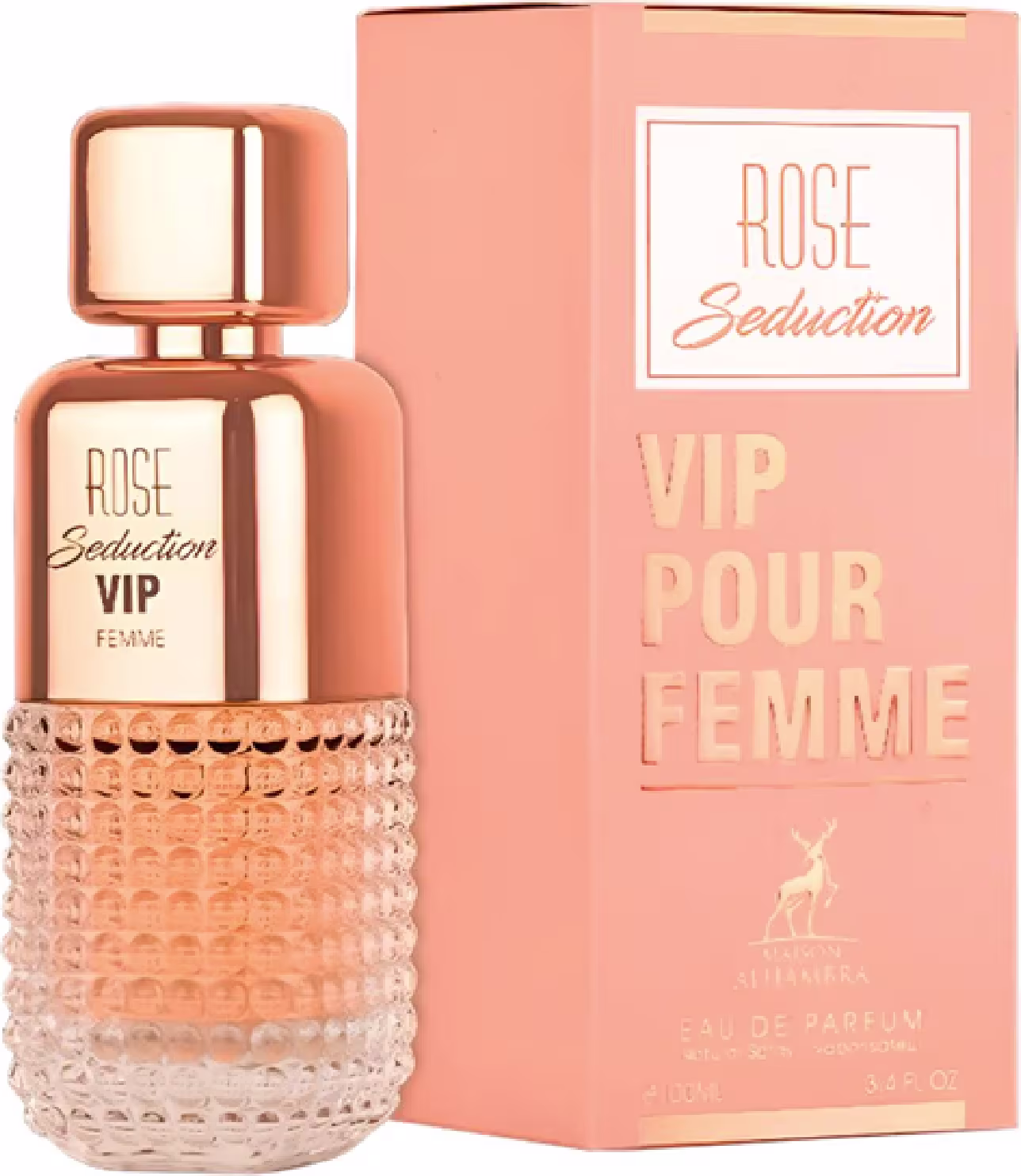 Perfume Feminino Rose Seduction Vip Pour Femme Maison Alhambra EDP, 100ml.