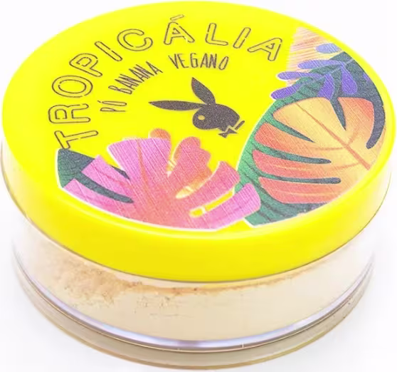 Pote de pó facial solto cor banana