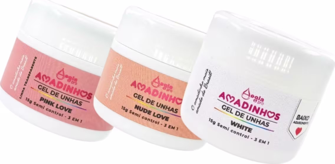 Gel de Unhas Aegla Pro Amadinhos Pink Light, 15g.