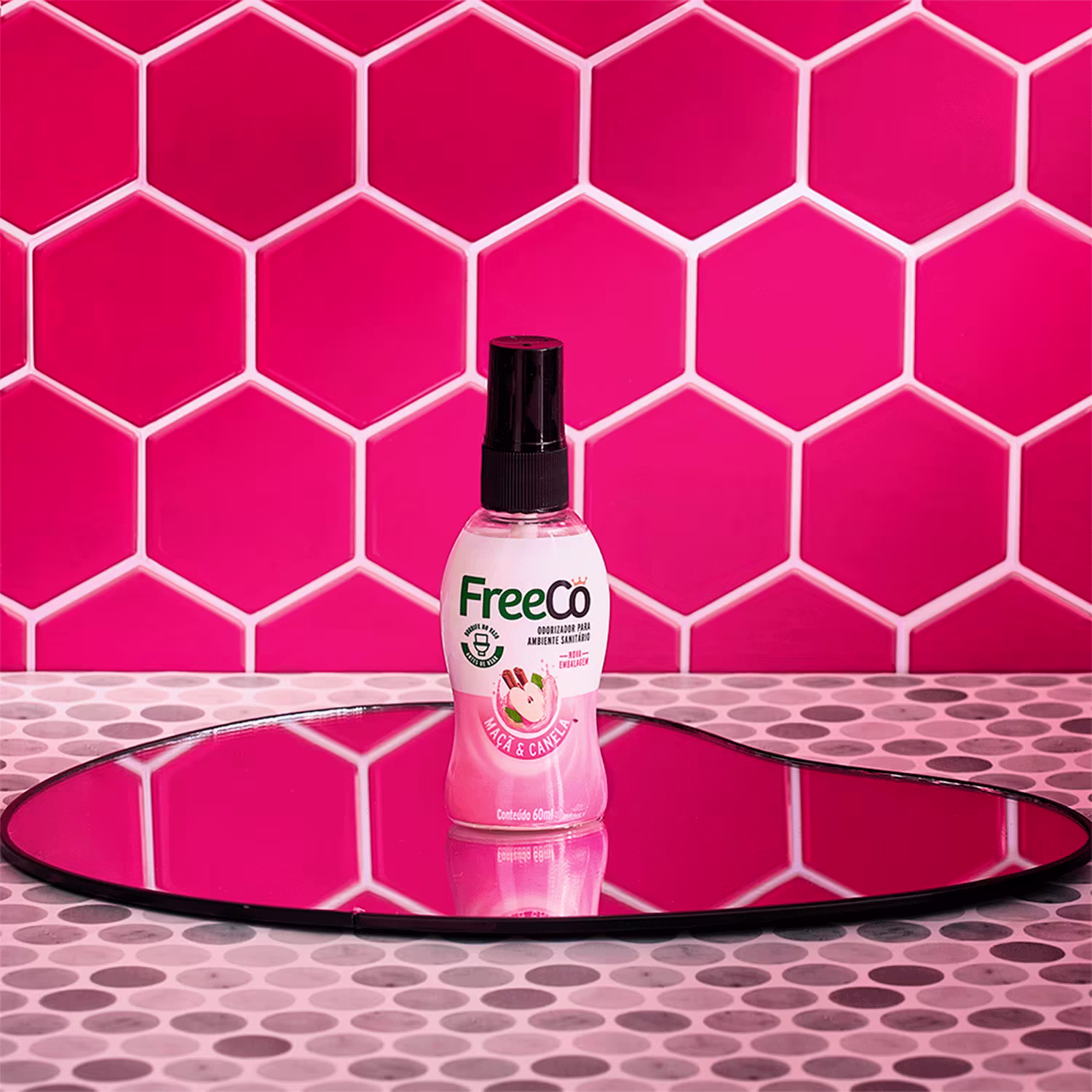 Bloqueador de Odores Sanitários FreeCô Maçã e Canela, 60ml.