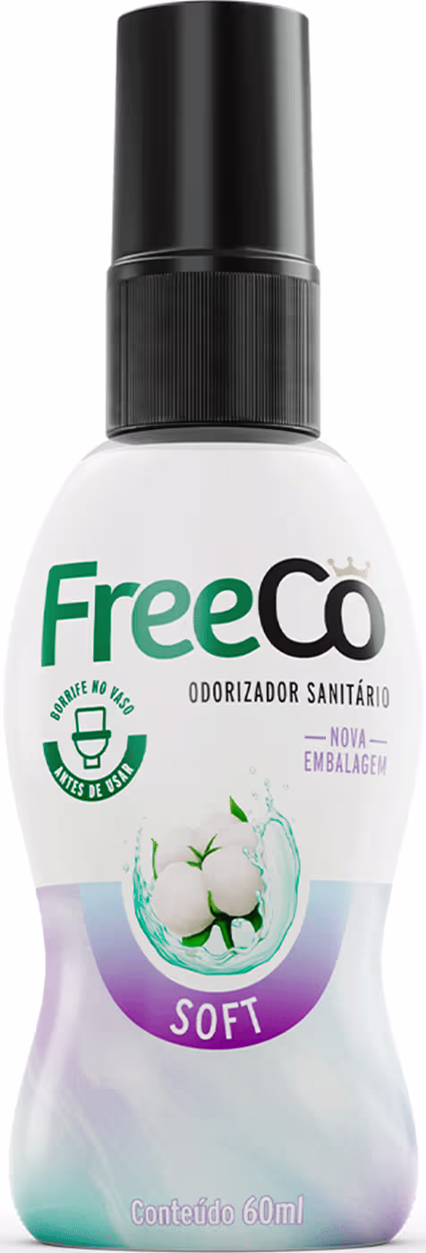 Bloqueador de Odores Sanitários FreeCô Soft, 60ml.