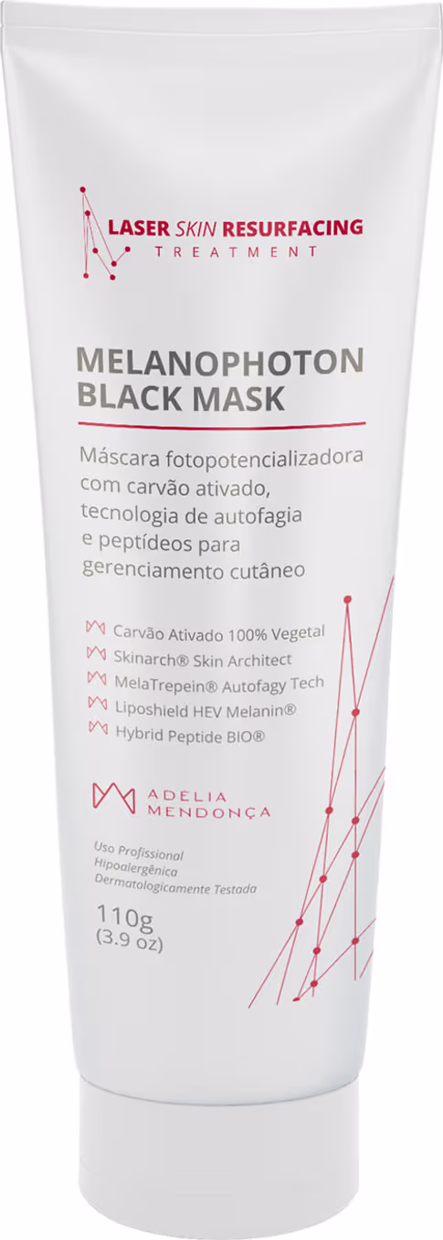 Máscara Facial Adélia Mendonça Cosmiatria Melanophoton Black Mask, 110g.