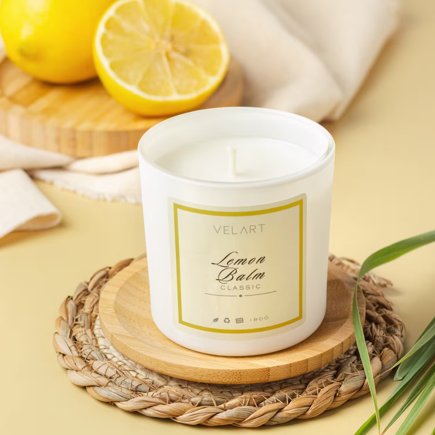 Vela Aromática Velart Classic Lemon Balm, 180g.