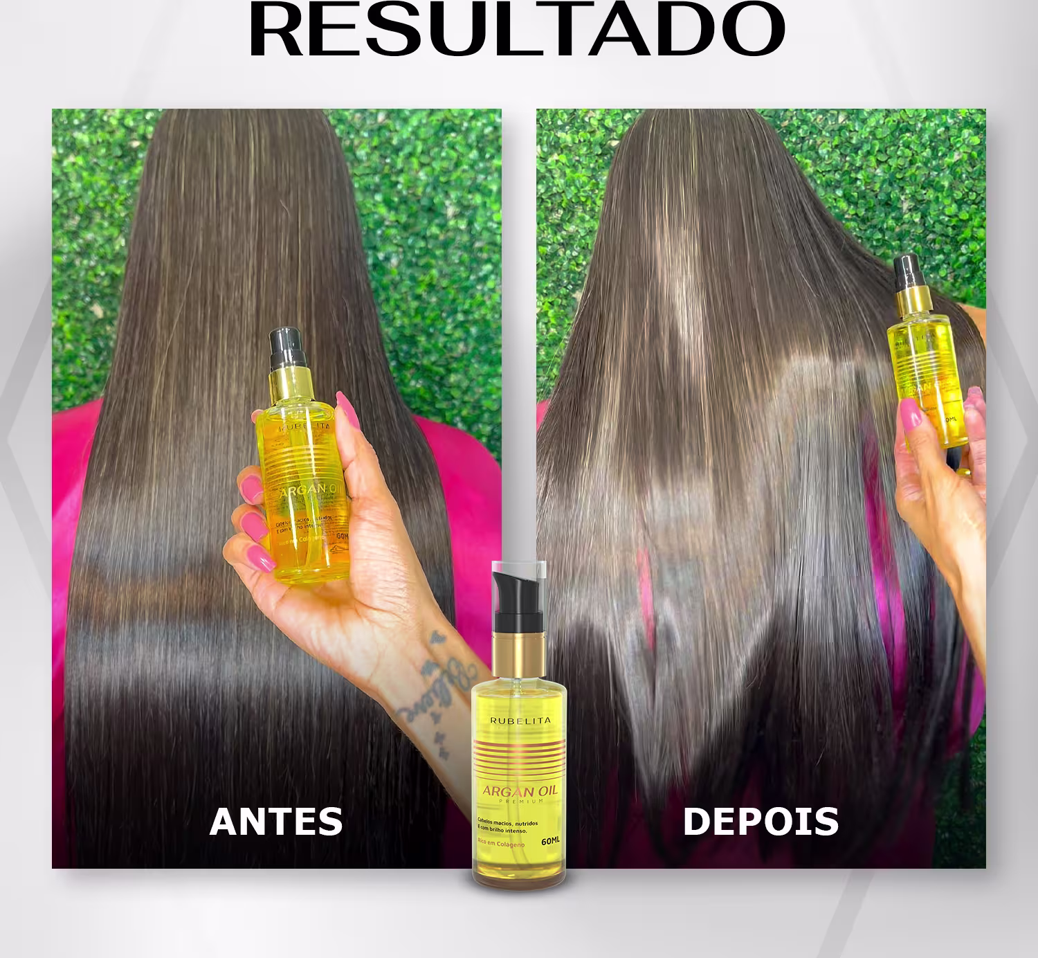 Óleo Capilar Rubelita Professional Argan Oil Premium, 60ml.