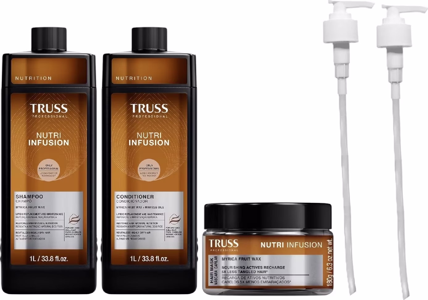 Kit TRUSS Nutri Infusion Basic Squad + Pump, 5 produtos.