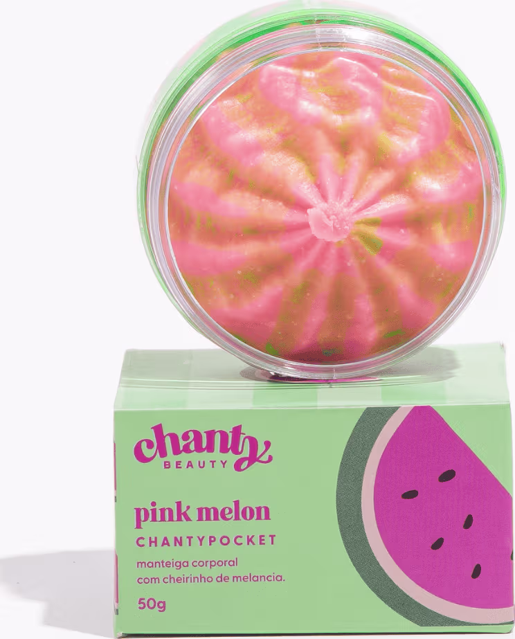Manteiga Corporal ChantyPocket Pink Melon, da marca Chanty Beauty.