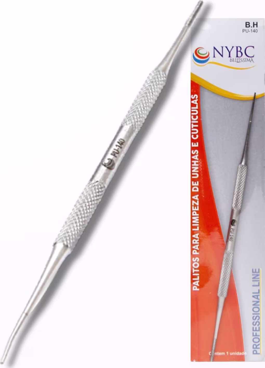 Palito para unha em aço inox.