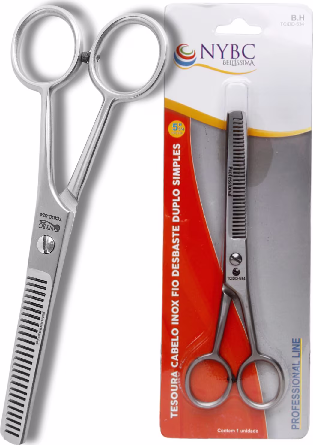 Tesoura de cabelo inox fio desbaste