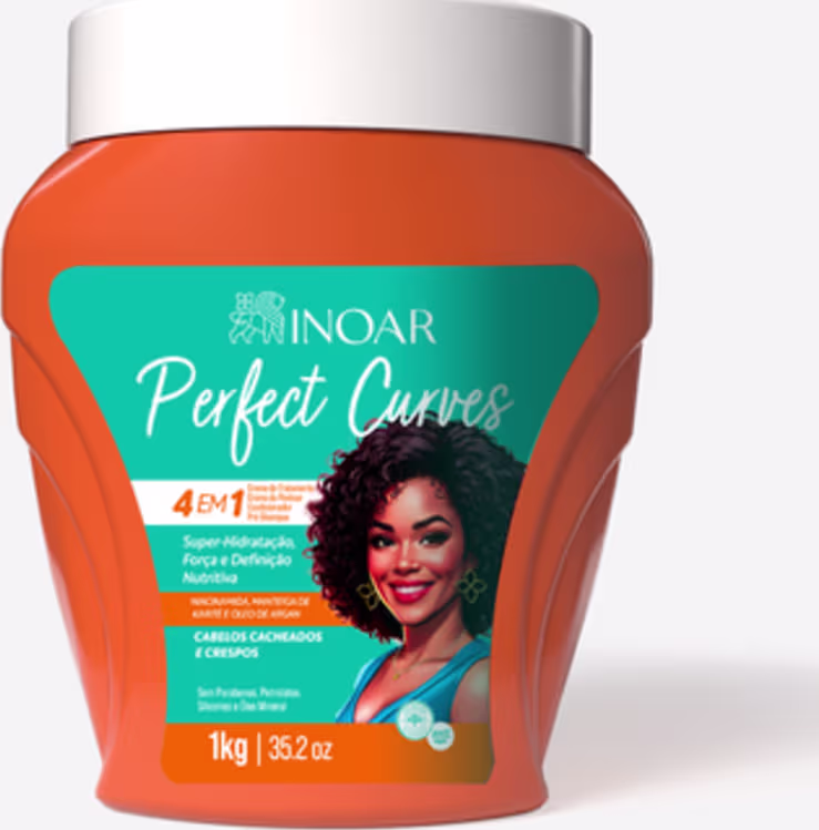 Creme capilar Poder das Vitaminas Perfect Curves, da marca Inoar.