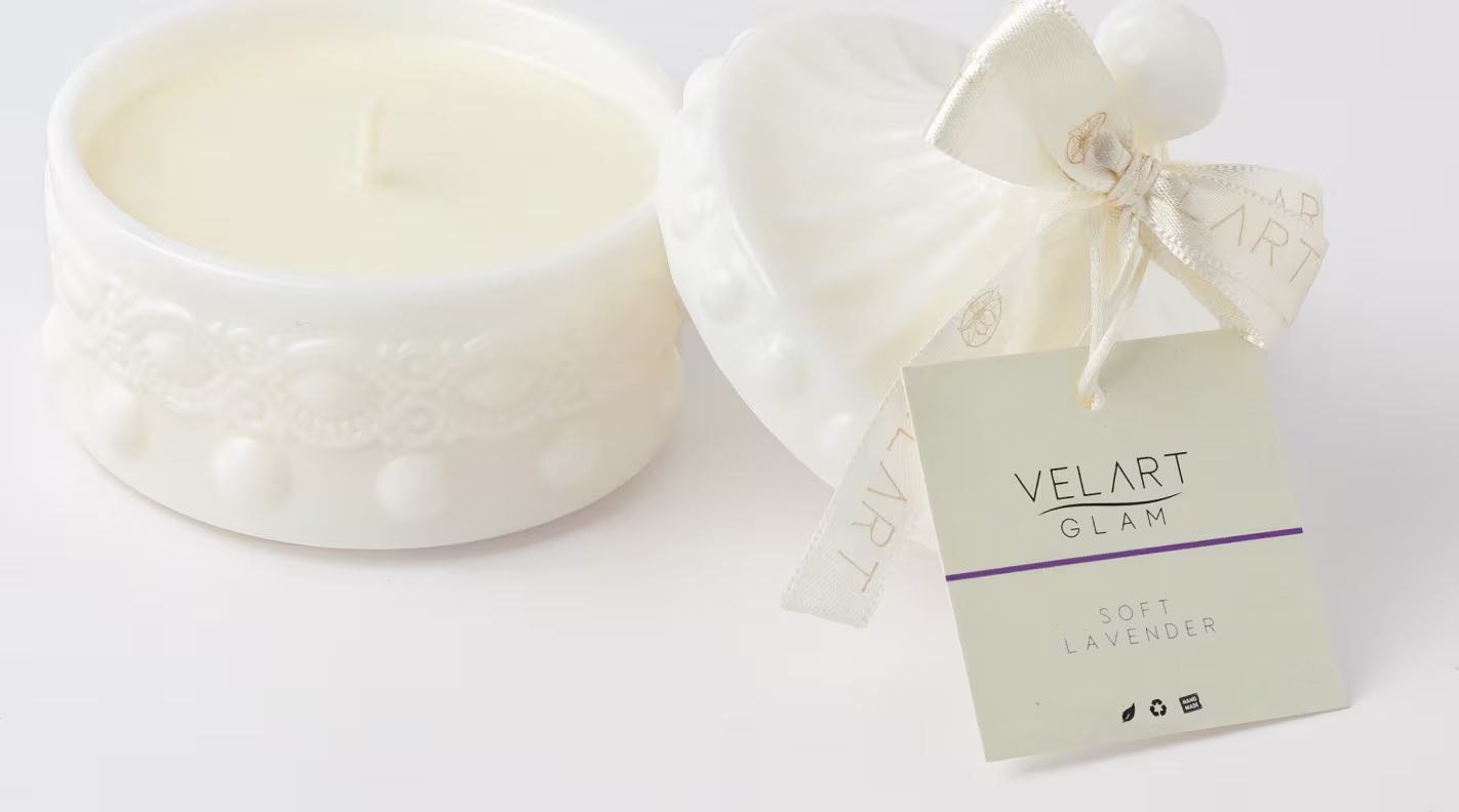 Vela Aromática Velart Glam Soft Lavender, 90g.