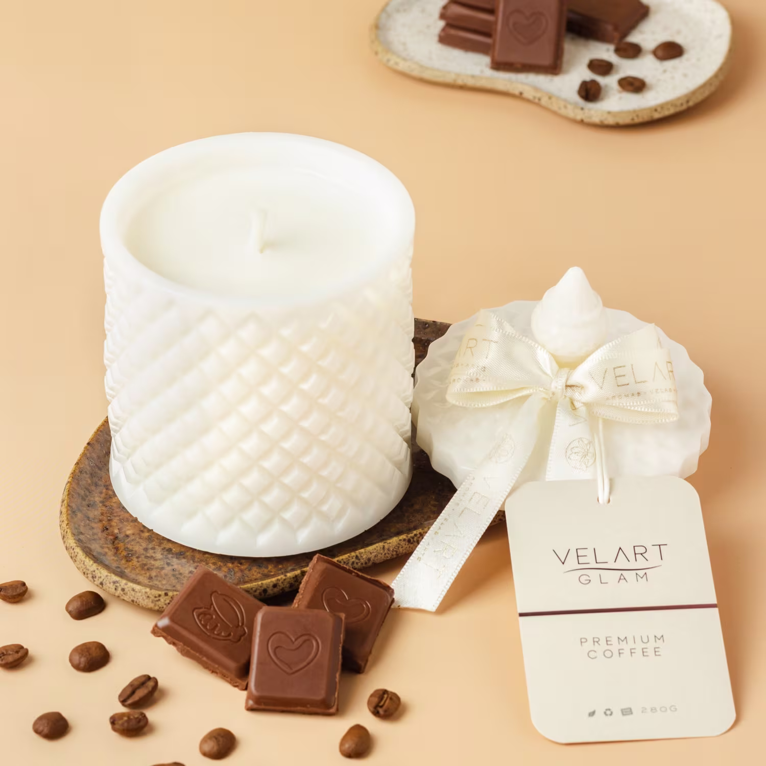 Vela Aromática Velart Glam Premium Coffee, 280g.