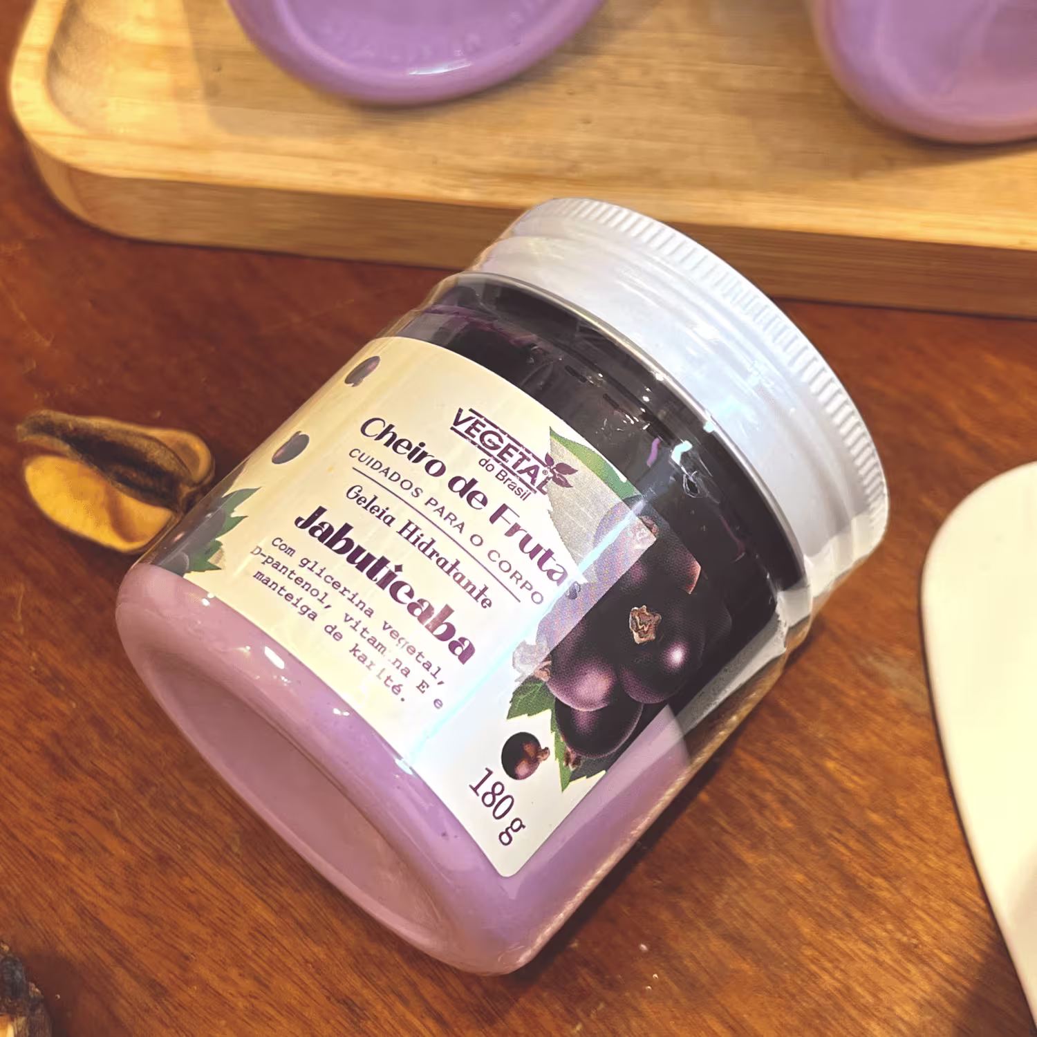 Geleia Hidratante Bifásica Vegetal do Brasil Cheiro de Frutas Jabuticaba, 180g.