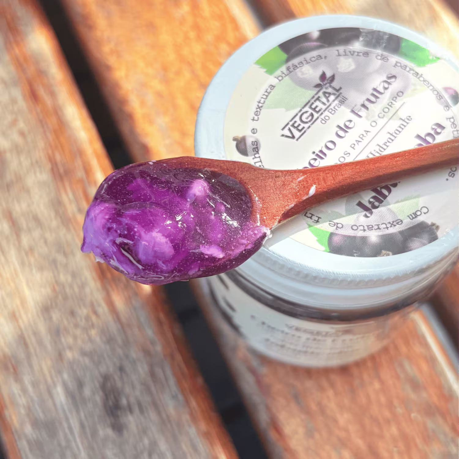 Geleia Hidratante Bifásica Vegetal do Brasil Cheiro de Frutas Jabuticaba, 180g.