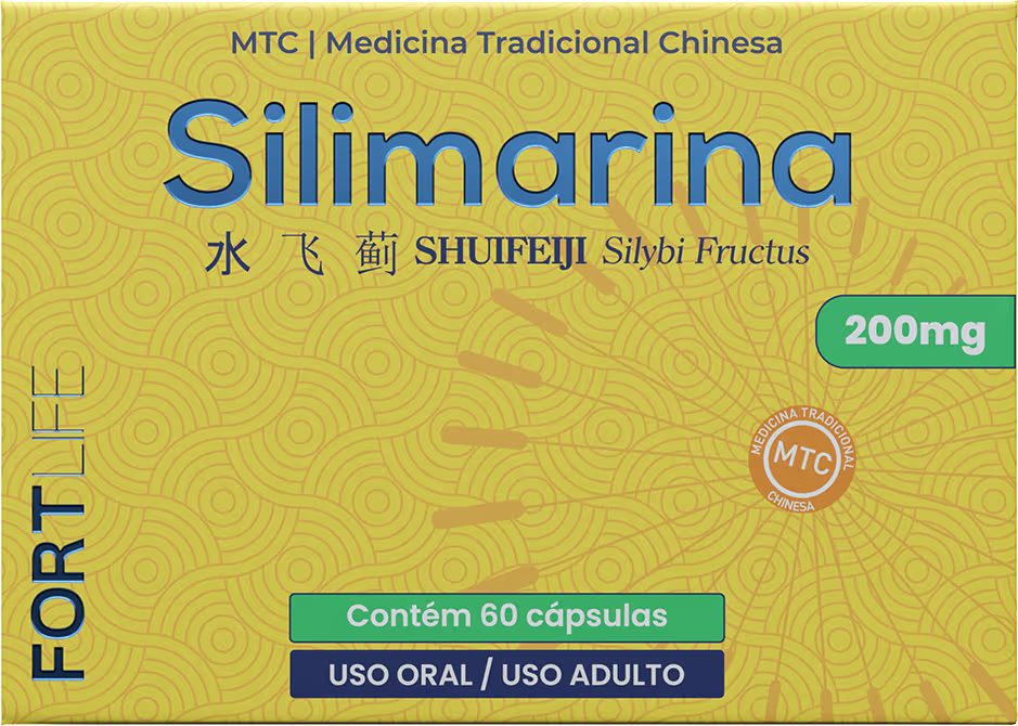 Suplemento Alimentar FortLife Pharma Silimarina 200mg, 60 cápsulas.