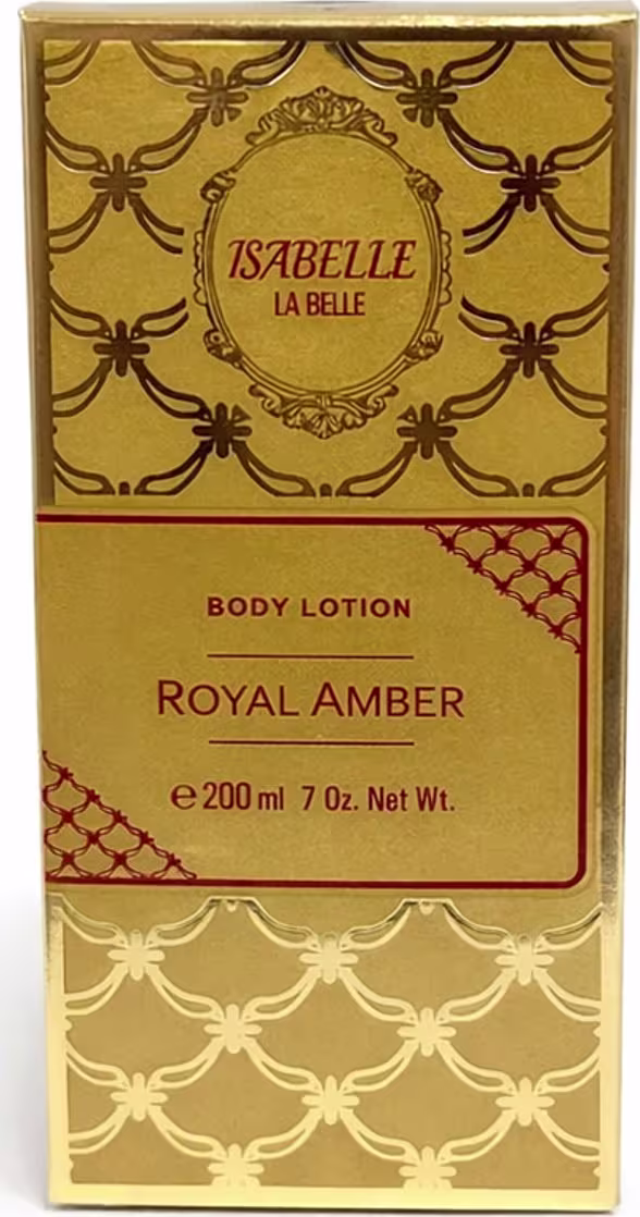 Loção Hidratante Corporal Isabelle La Belle Royal Amber, 200ml.