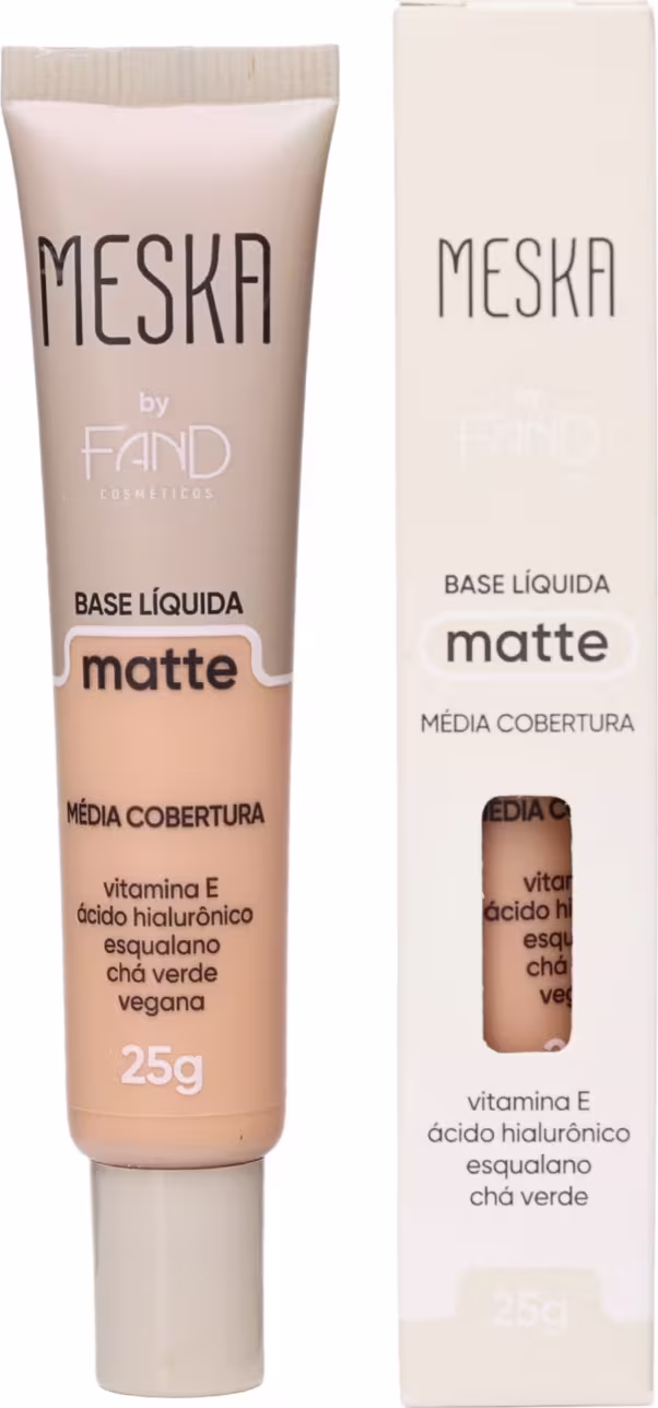 Base Líquida Fand Cosméticos Meska Matte, 25g.