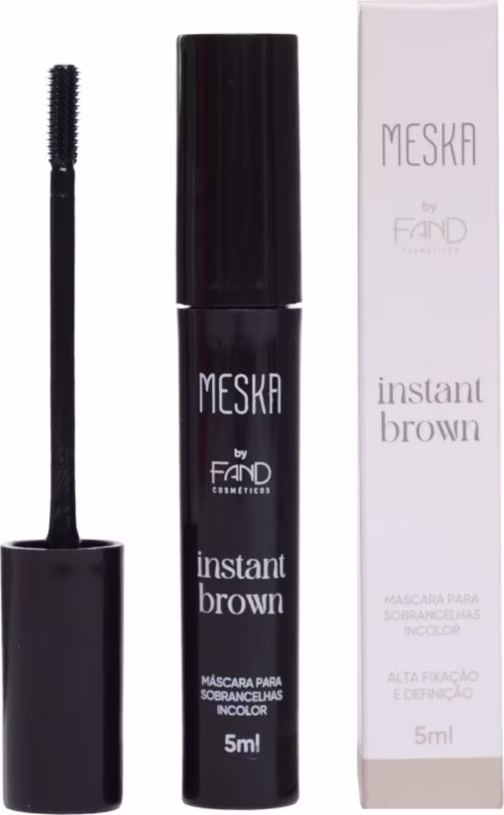 Máscara para Sobrancelhas Fand Cosméticos Meska Instant Brown, 5ml.