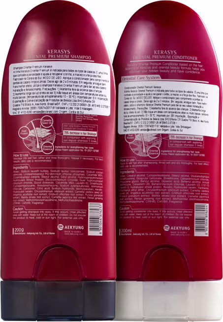 kit Kerasys Oriental Premium Duo com shampoo e condicionador.