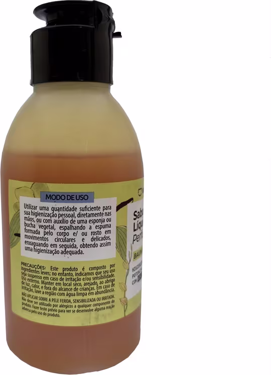 Rótulo com instruções de uso do produto