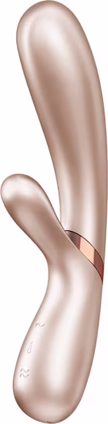 A imagem mostra um vibrador rosê gold.