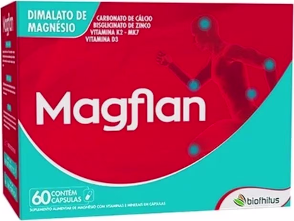 Kit Biofhitus Magflan Dimalato de Magnésio, 4 unidades.